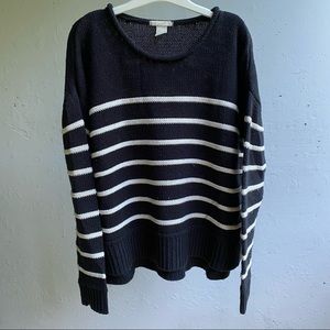 Striped knit sweater